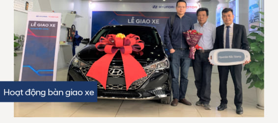Hyundai Bắc Giang trân trọng bàn giao xe  Hyundai Accent đến gia đình khách hàng (Anh) Hà Minh Thành
