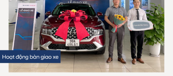 Hyundai Bắc Giang trân trọng bàn giao xe  Hyundai SantaFe đến gia đình khách hàng (Anh) Ngô Khánh Tuân