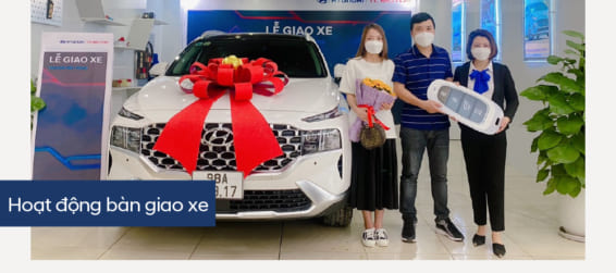 Hyundai Bắc Giang trân trọng bàn giao xe Hyundai SantaFe đến gia đình khách hàng (Chị) Mạnh Thị Thảo