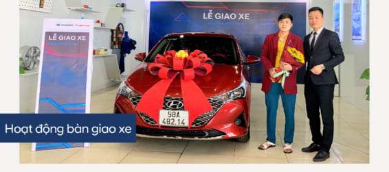 Hyundai Bắc Giang trân trọng bàn giao xe  Hyundai Accent đến gia đình khách hàng (Anh) Lưu Văn Nhâm