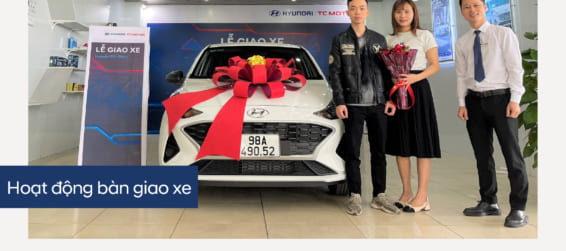 Hyundai Bắc Giang trân trọng bàn giao xe Hyundai Grand I10 đến khách hàng (Anh) Trần Đình Hữu