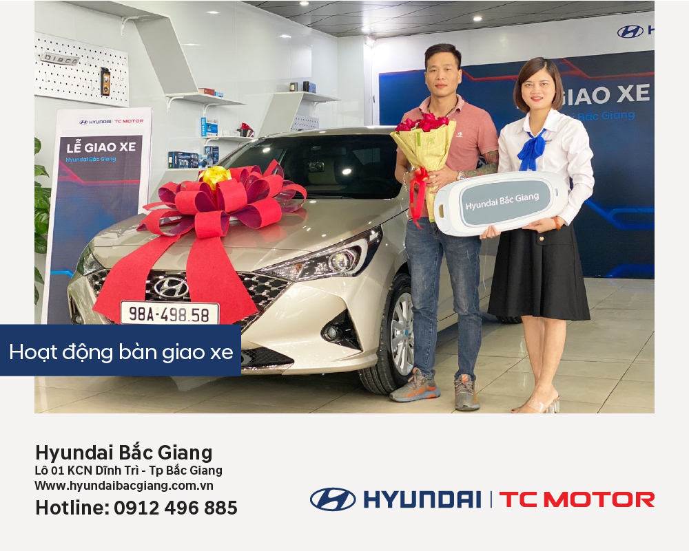 Hyundai Bắc Giang trân trọng bàn giao xe  Hyundai Accent đến khách hàng (Chị) Lê Thị Ái