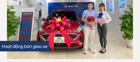 Hyundai Bắc Giang trân trọng bàn giao xe  Hyundai Grand I10 đến khách hàng (Chị) Tống Thị Mến