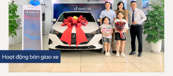 Hyundai Bắc Giang trân trọng bàn giao xe  Hyundai Accent đến gia đình khách hàng (Chị) Ngô Thị Minh Thùy