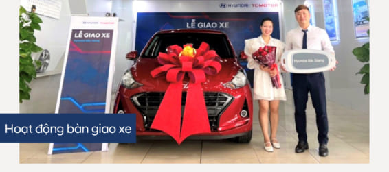 Hyundai Bắc Giang trân trọng bàn giao xe  Hyundai Grand I10 đến gia đình khách hàng (Chị) Phạm Thị Nga