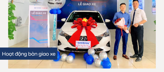 Hyundai Bắc Giang trân trọng bàn giao xe  Hyundai Accent đến gia đình khách hàng (Anh) Nguyễn Văn Thiện