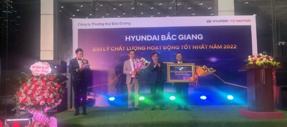 Hyundai Bắc Giang được vinh danh là đại lý có chất lượng hoạt động tốt nhất năm 2022